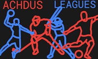 achdus leagues logo on a black background