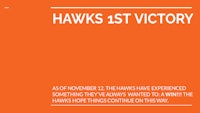 hawks 1st victory poster